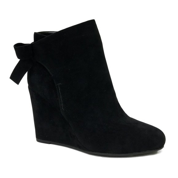 Bamboo Black Bootie Wedges - Picture 13 of 13